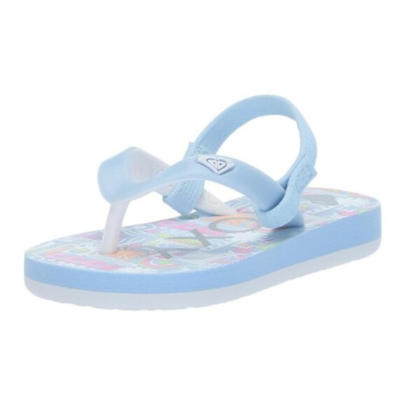 Roxy Kids' Tw Tahiti Sandal Flip-Flop with Back-Strap Size 6 TODDLER, Baby Blue - Picture 1 of 5